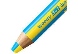 Kleurpotloden STABILO 882 woody 3 in 1 duo inclusief puntenslijper assorti etui 5 à stuks