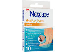 Wondpleister Nexcare active flexible foam waterbestendig 6x10cm 10 stuks