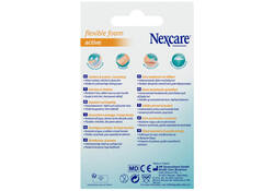 Wondpleister Nexcare active flexible foam waterbestendig 6x10cm 10 stuks