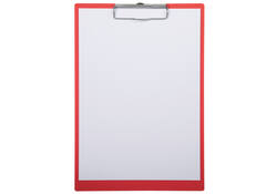 Klembord MAULbalance A4 staand versterkt 3mm karton rood