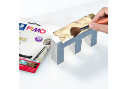 Bladmetaal Fimo 14x14cm 10vel goud