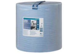 Poetspapier Tork Wiping Plus W1 37cmx510m blauw 130050