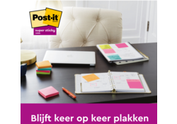 Memoblok Post-it 654 Super Sticky 76x76mm ultrageel