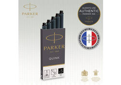 Inktpatroon Parker Quink blauwzwart blister à 10 stuks