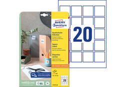 Etiket Avery L7121-25 QR code 45x45mm opaak 500 stuks