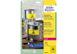 Etiket Avery Zweckform L6103-20 45.7x21.2mm geel 960stuks