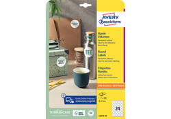 Etiket Avery Zweckform L3415-10 rond 40mm wit 240stuks