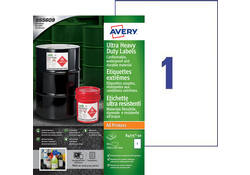 Etiket Avery B4775-50 210x297mm polyethyleen wit 50stuks