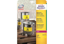 Etiket Avery Zweckform L6111-20 210x297mm geel 20stuks