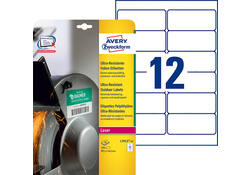 Etiket Avery Zweckform L7913-10 99.1x42.3mm polyester wit 120stuks