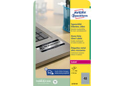 Etiket Avery Zweckform L6129-20 rond 30mm zilver 960stuks