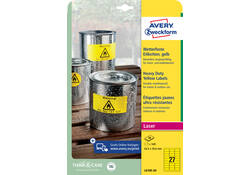 Etiket Avery Zweckform L6105-20 63.5x29.6mm geel 540stuks