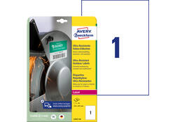 Etiket Avery Zweckform L7917-10 210x297mm polyethyleen wit 10stuks