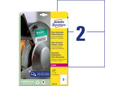 Etiket Avery Zweckform L7916-10 210x148mm polyethyleen wit 20stuks