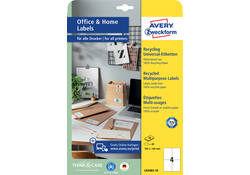 Etiket Avery Zweckform LR3483-10 105x148mm recycled wit 40stuks