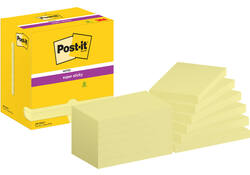 Memoblok Post-it 655 Super Sticky 76x127mm Canary yellow 12 stuks