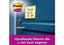 Memoblok Post-it 655 Super Sticky 76x127mm Canary yellow 12 stuks