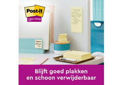 Memoblok Post-it 655 Super Sticky 76x127mm Canary yellow 12 stuks
