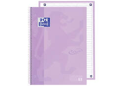 Notitieboek Oxford Touch Europeanbook A4+ 4-gaats lijn 80vel pastel paars