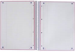 Notitieboek Oxford Touch Europeanbook A4+ 4-gaats lijn 80vel pastel paars