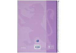 Notitieboek Oxford Touch Europeanbook A4+ 4-gaats lijn 80vel pastel paars