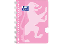 Collegeblok Oxford School A4+ lijn 23-gaats 160 pagina's 80gr roze