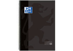 Notitieboek Oxford Classic Europeanbook A4+ 4-gaats ruit 5x5mm 80vel zwart
