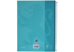 Notitieboek Oxford Touch Europeanbook A4+ 4-gaats lijn 80vel pastel blauw