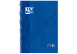 Notitieboek Oxford Classic Europeanbook A4+ 4-gaats lijn 80vel donkerblauw
