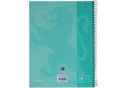 Notitieboek Oxford Touch Europeanbook A4+ 4-gaats lijn 80vel pastel mint