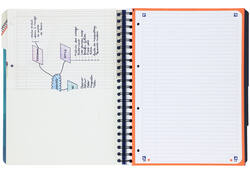 Projectboek Oxford School A4+ lijn 4-gaats 240 pagina's 80gr aqua