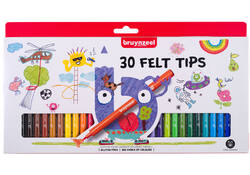 Viltstiften Bruynzeel set à 30 kleuren