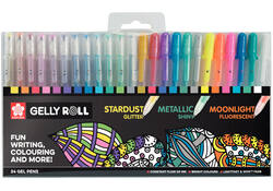 Gelschrijver Sakura Gelly Roll mix set à 24 kleuren