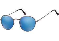 Zonnebril Montana met Revo blauw rond glas met staalkleurig