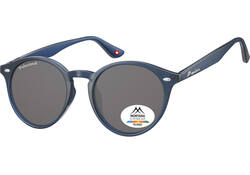 Zonnebril Montana met smoke gepolariseerd rond glas blauw