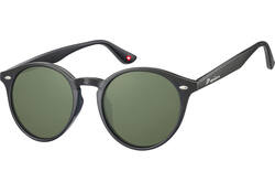 Zonnebril Montana met groen G15 rond glas zwart