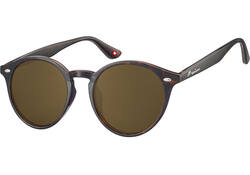 Zonnebril Montana met bruin rond glas turtle