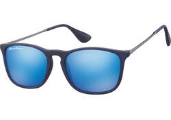 Zonnebril Montana met Revo blauw glas en metalen pootje blauw
