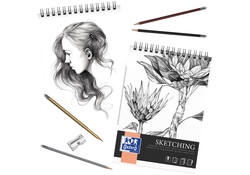 Tekenblok Oxford Sketching A4 50 vel 120 gram spiraal