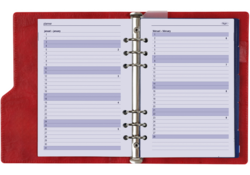 Organizer Kalpa Clipbook A5 inclusief agenda 2024-2025 7dagen/2pagina's rood