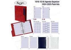 Organizer Kalpa Clipbook A5 inclusief agenda 2024-2025 7dagen/2pagina's rood