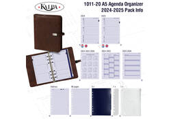 Organizer Kalpa A5 inclusief agenda 2024-2025 7dagen/2pagina's kastanjebruin
