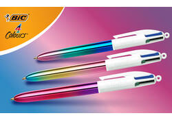 Balpen Bic 4kleuren gradient medium assorti