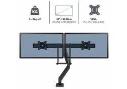 Monitorarm Fellowes Eppa Crossbar zilver
