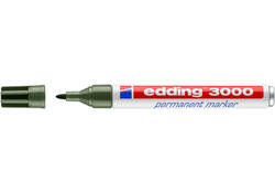 Viltstift edding 3000 rond 1.5-3mm olijfgroen