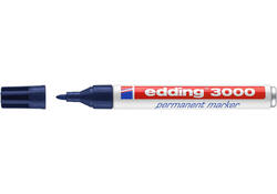 Viltstift edding 3000 rond 1.5-3mm staalblauw