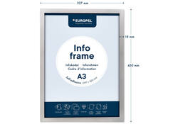 Infokader Europel zelfklevend A3 zilver