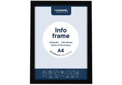 Infokader Europel zelfklevend A4 zwart