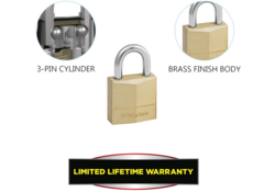 Hangslot MasterLock 4 gelijksluitend messing 20mm