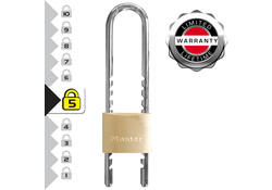 Hangslot MasterLock verstelbaar messing 50mm